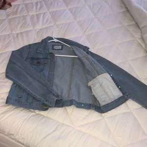 Oversized denim jean jacket